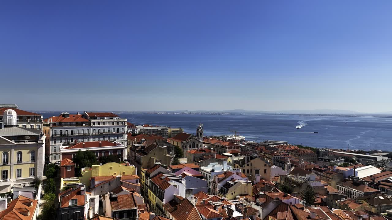 Drone shot from Lisbon, Portugal.