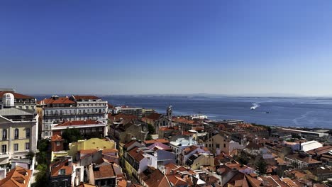drone shot from lisbon, portugal.