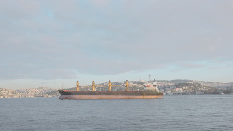 cargo ship in istanbul strait