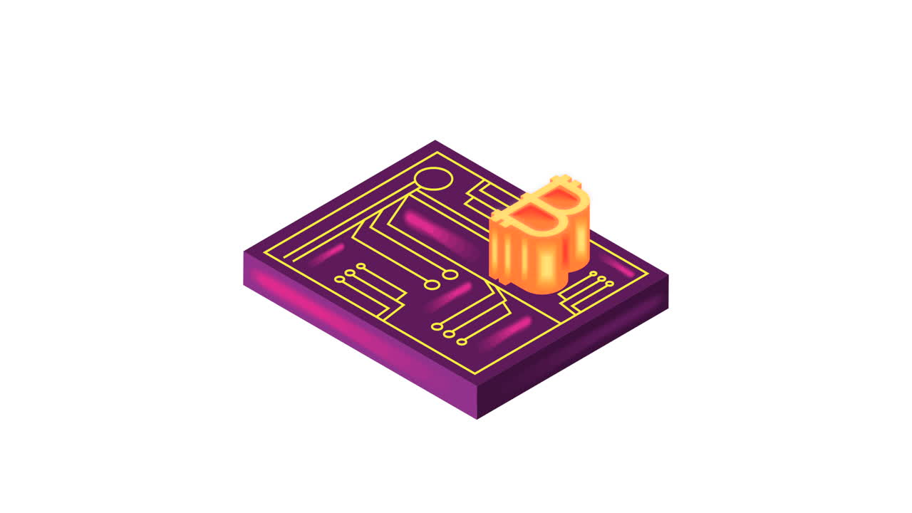 bitcoin symbol crypto currency animation