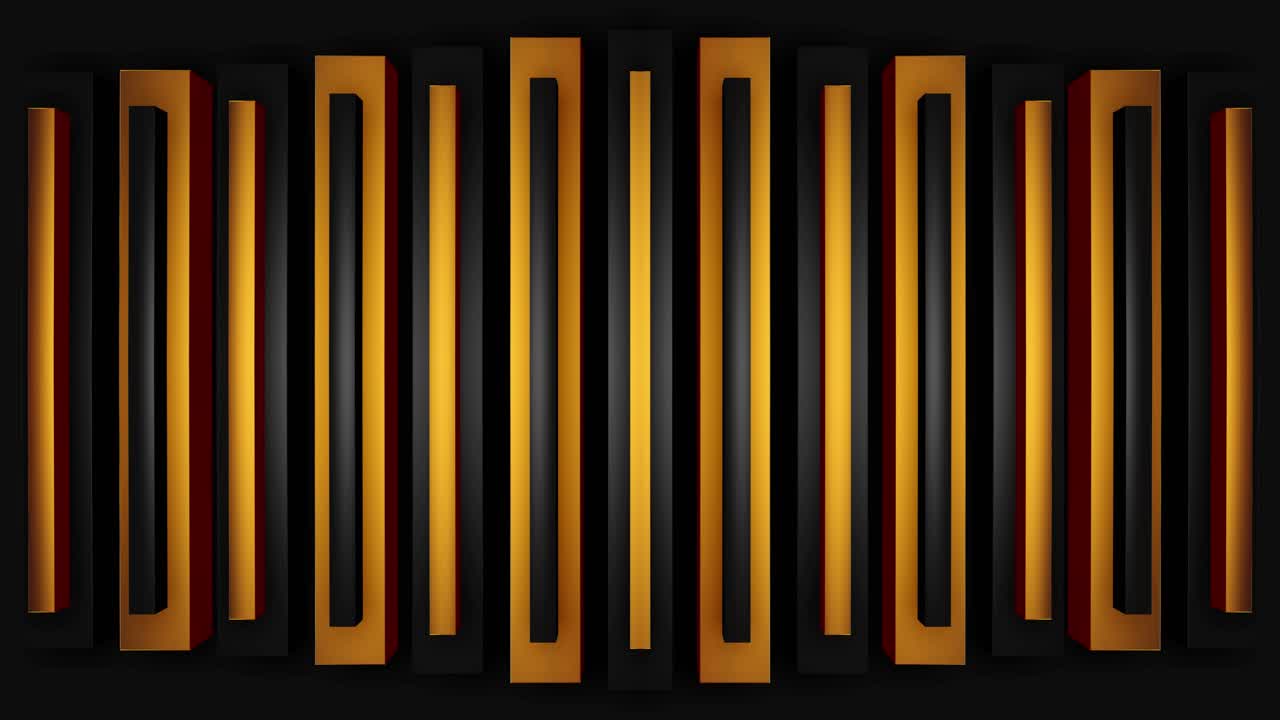 Abstract Geometric Background with Gold and Black Stripes