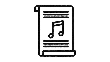music note icon animation footage & alpha channel