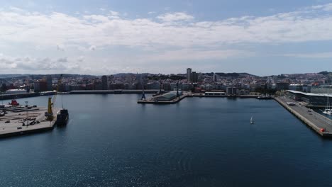 harbour of coruna in spain