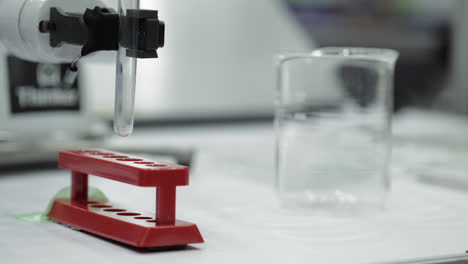 scientific equipment on a lab table