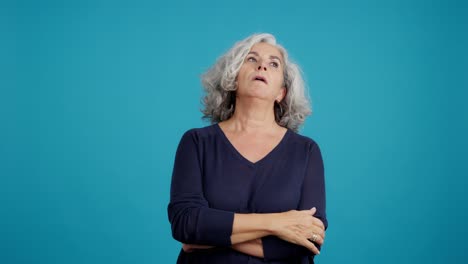 thoughtful senior woman portrait