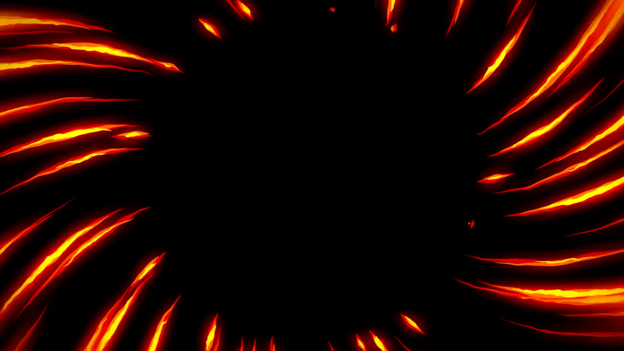 Ild- og lynanimation, tegneserieanimation, flamme-loop baggrund