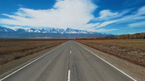 scenic mountain road in autumn