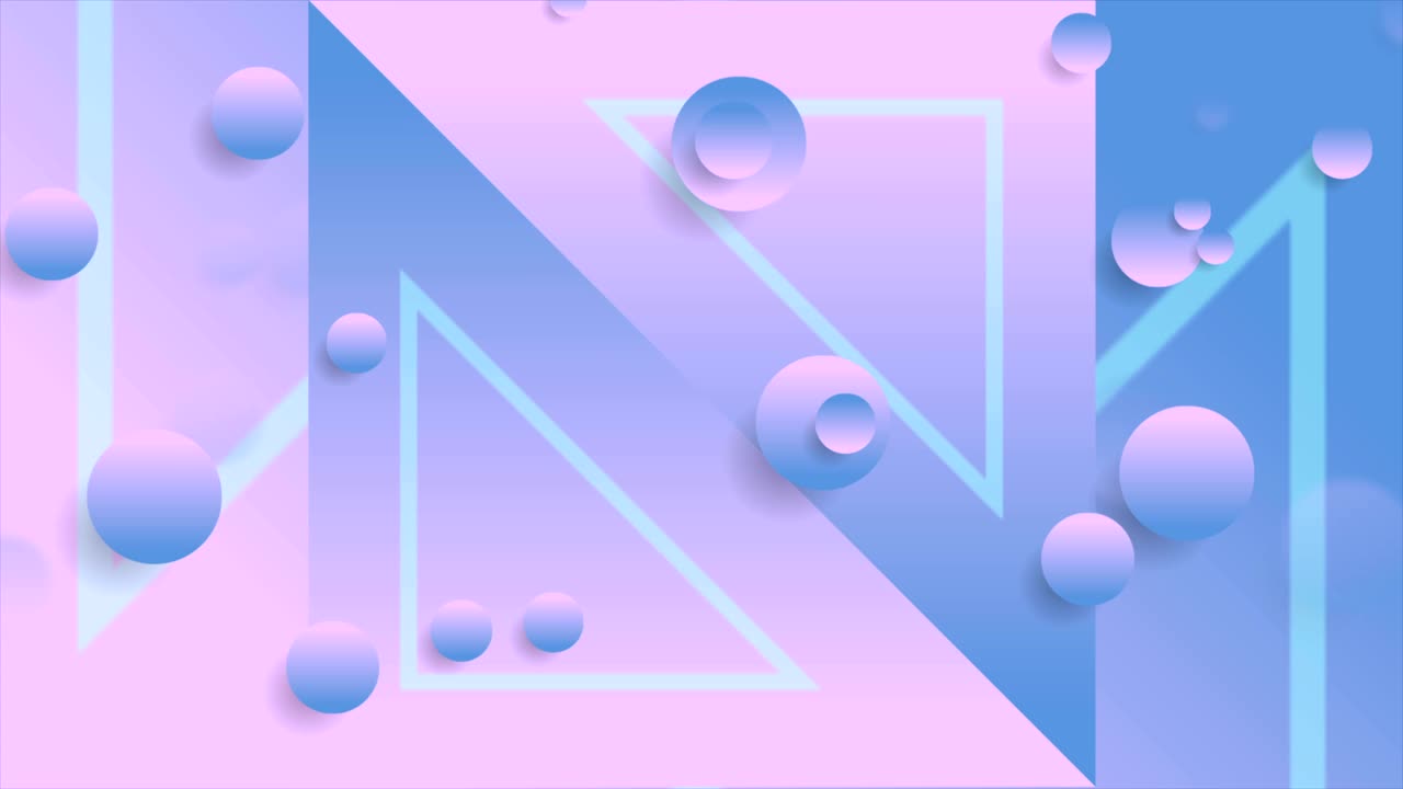 Blue pink abstract neon geometric video animation