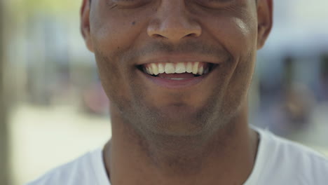 cropped shot of smiling african american man.