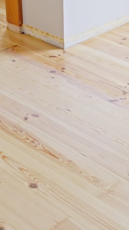 Vertical varnishing hardwood floor for DIY renovation project