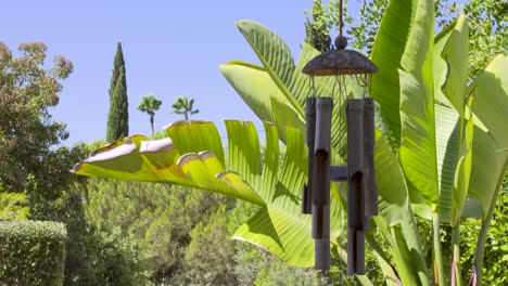 Bamboo-Wind-Chimes-play-their-song-with-swaying-palm-trees-in-the-background