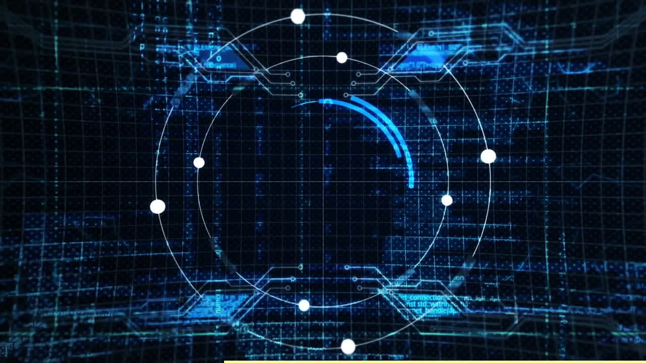 Animation of shapes moving over scope scanning