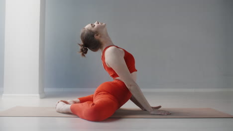 woman doing yoga poses
