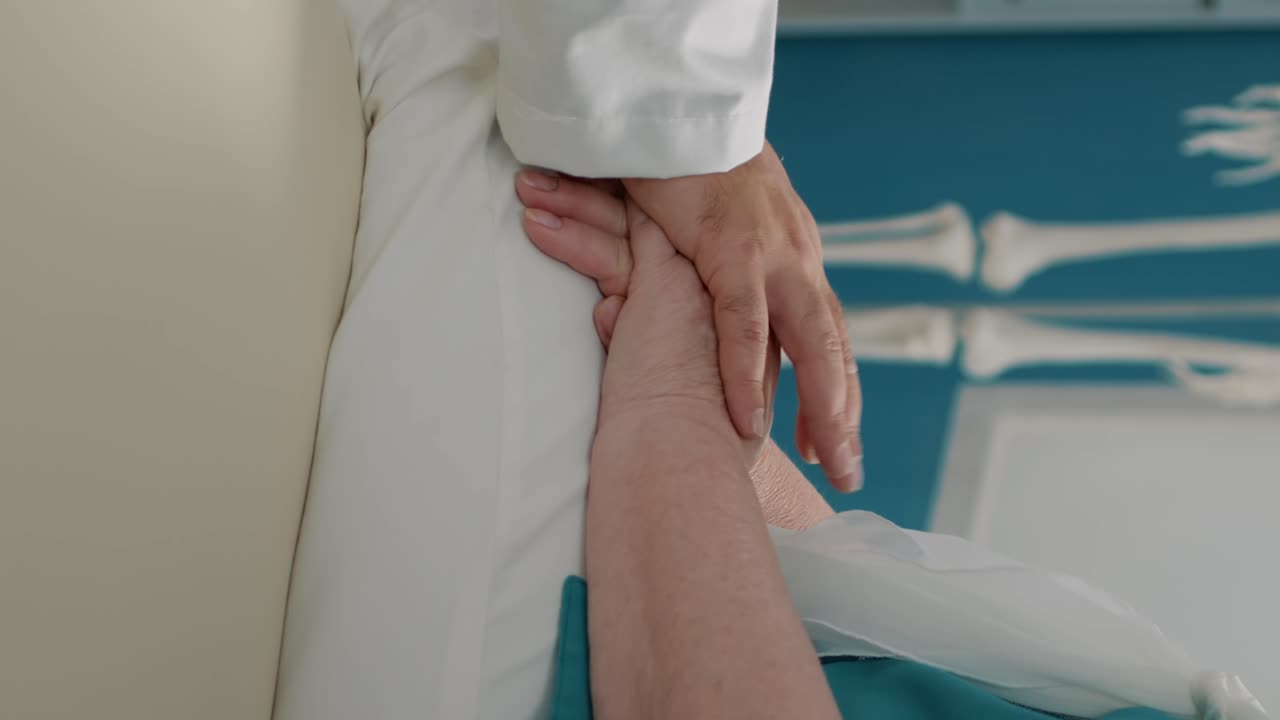 General practitioner sharing news about diagnosis and comforting patient