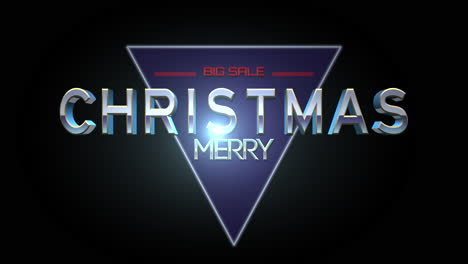 merry christmas with retro triangle on black galaxy