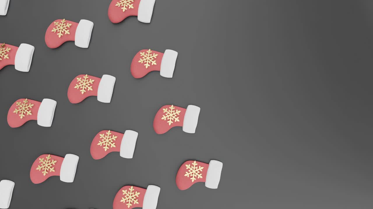 축제 스타킹: 검은 크리스마스 flatlay 배경 수직