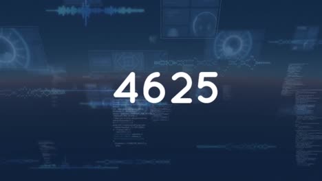 Animation-Von-über-Bildschirmen-Wechselnden-Zahlen-Und-Datenverarbeitung