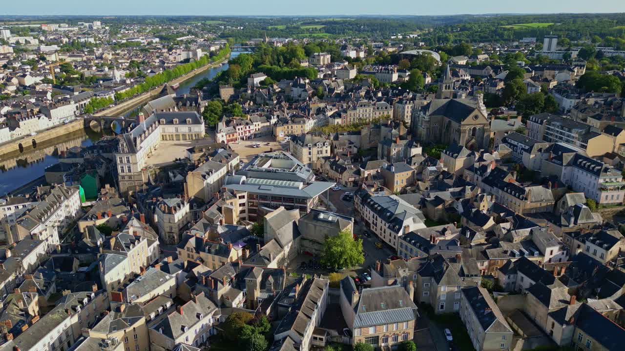 Aerial of Place du 11 Novembre featuring Chateau Neuf and Cathedral de la Sainte Trinite