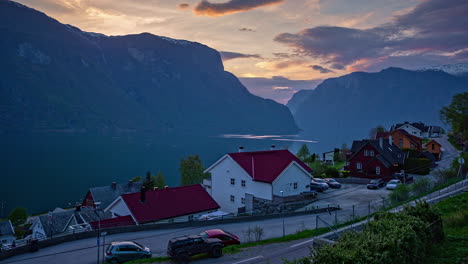 rippling touristy valley waters of flam aurland norway