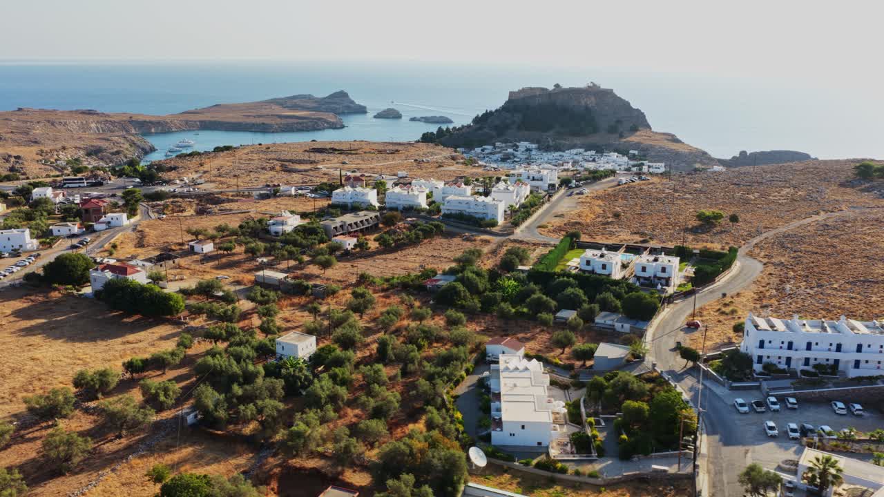 Aerial Views of a Mediterranean Coastal Town