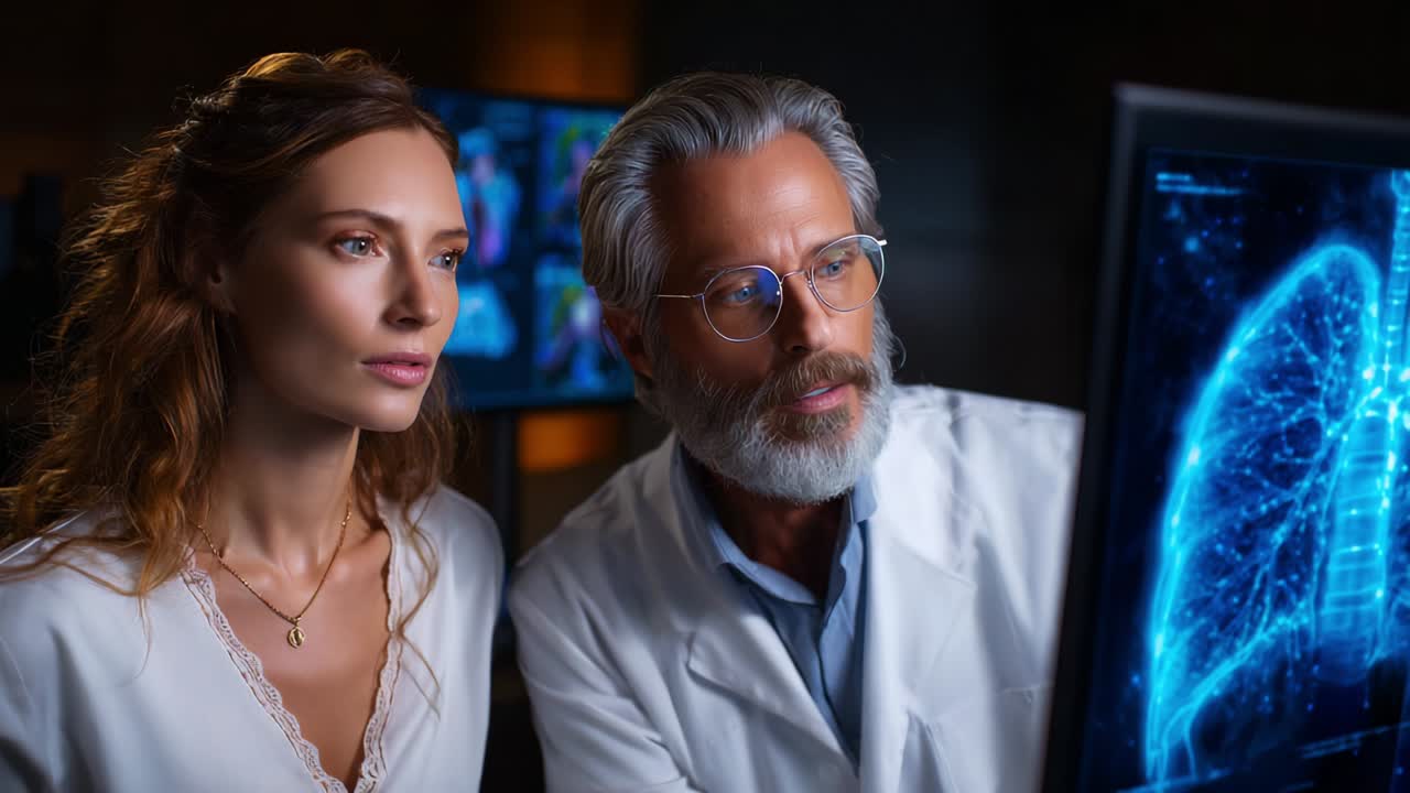 A Deep Exploration of Advanced Medical Imaging Techniques: Observing Innovative Diagnostics in a High-Tech Medical Environment with Experienced Specialists Interpreting Key Data