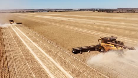 This-footage-captures-the-synergy-of-modern-agricultural-technology,-showcasing-the-essential-role-of-header-fronts-in-the-wheat-harvesting-process