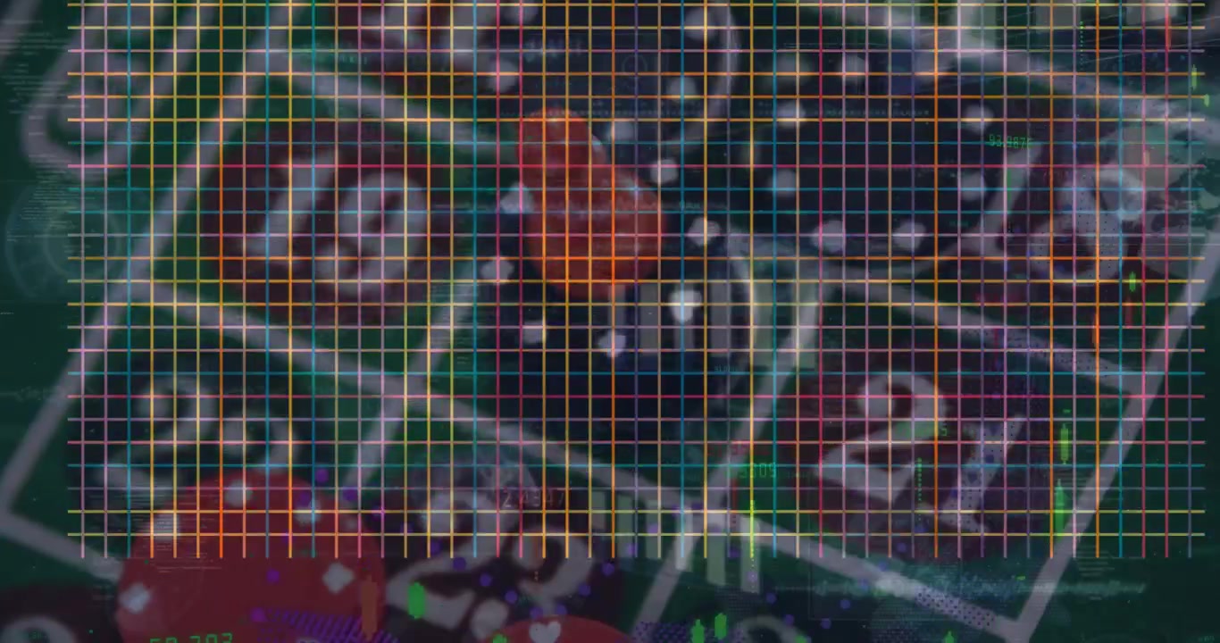 Animation of network of connections over icebergs