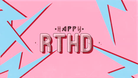 texto de introducción de animación feliz cumpleaños sobre hipster negro y fondo grunge