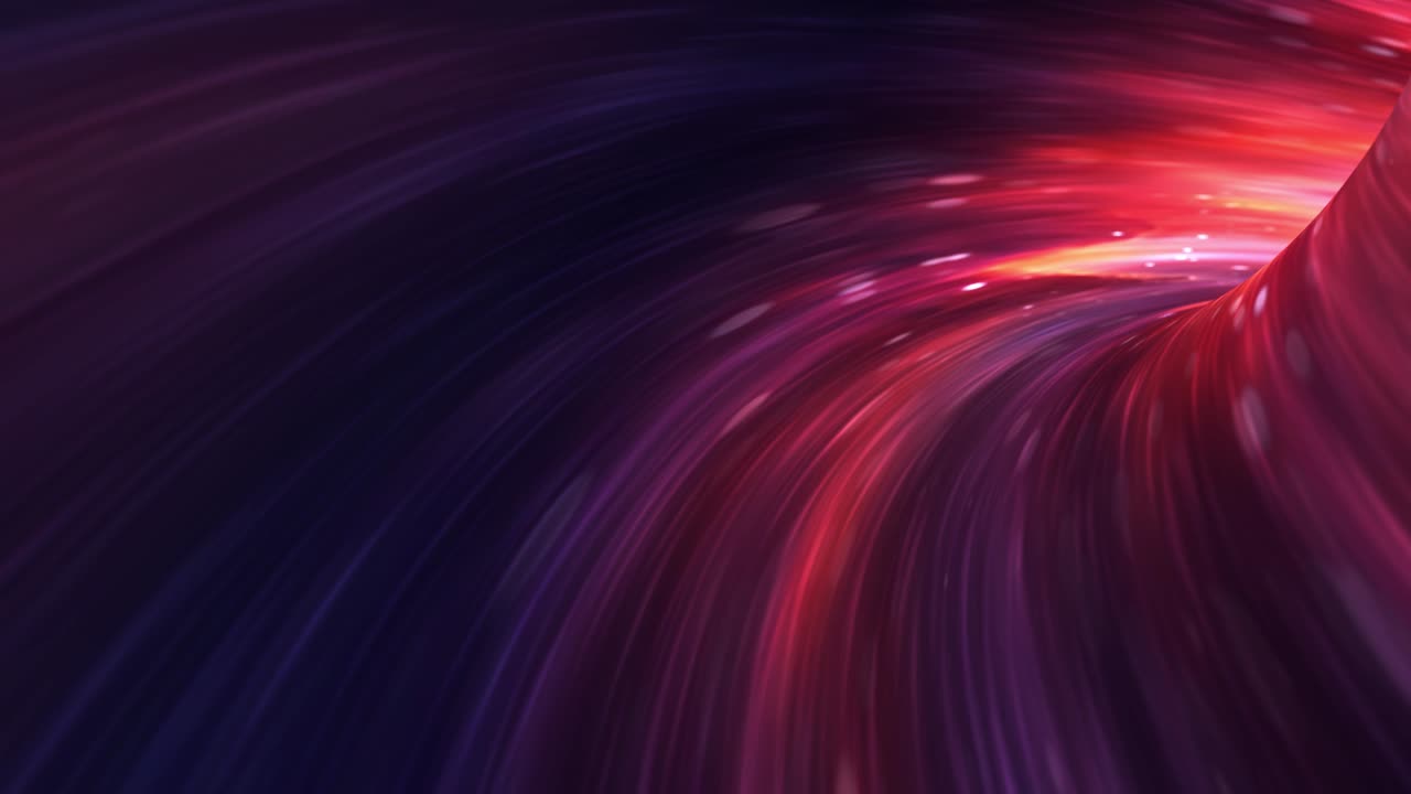 Abstract energy tunnel in space. Wwormhole travel through time and space. Wormhole space deformation, science fiction. Black hole, vortex hyperspace tunnel. 4k 3D rendering, Seamless loop