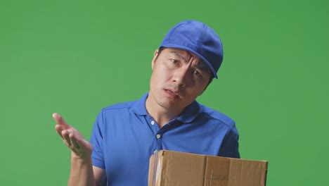 persona de entrega con un problema