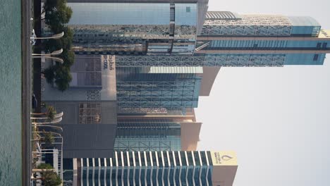 modern skyscrapers and waterfront in doha, qatar