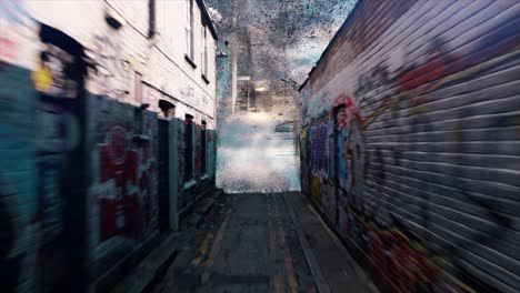 abstract urban alleyway