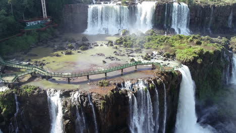 walkways on the brazilian side of the iguazu falls