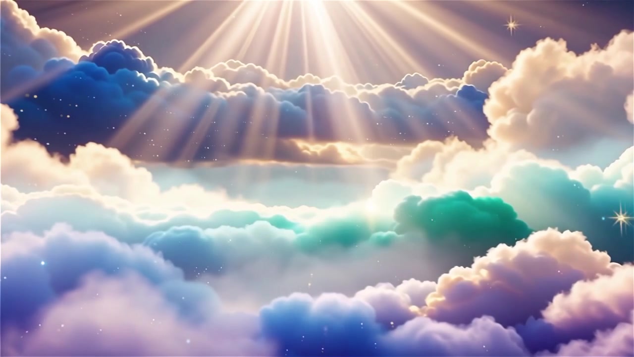 Christian Heavenly Light Worship Background
