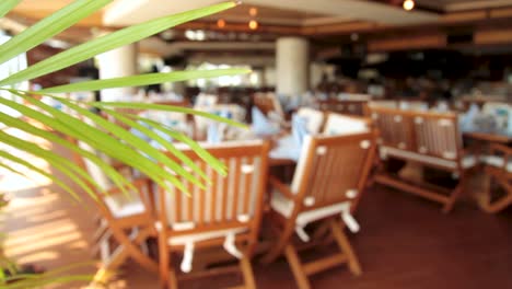 interior del restaurante vista borrosa