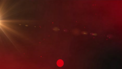 animación de un foco brillante con manchas rojas flotantes de luz en el fondo