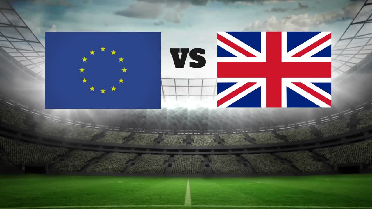 조명 비디오와 함께 애니메이션 축구장