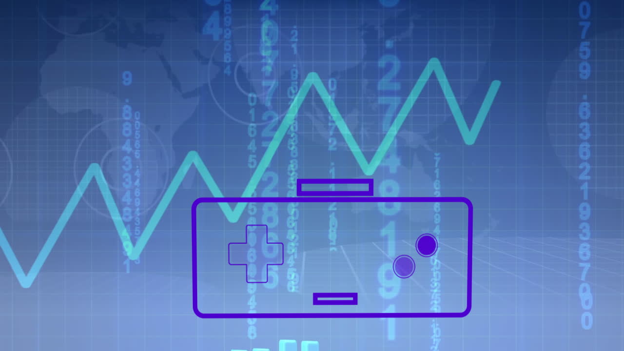 animación del icono del gamepad sobre el procesamiento de datos