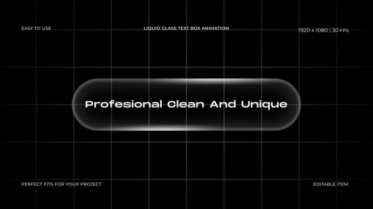 Animated Liquid Glass Text Box Graphic Overlay