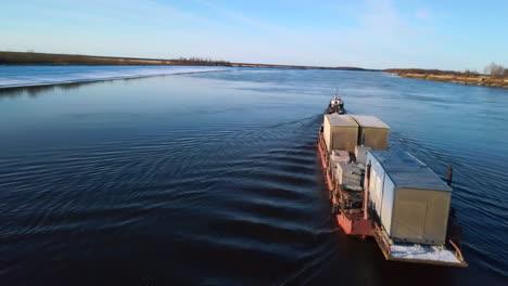 river transport in winter