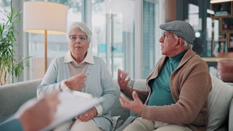 elderly couple in therapy session