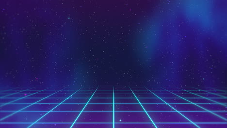 movimiento retro líneas azules en el espacio con fondo abstracto 4