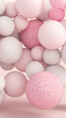 abstract pink and white spheres background