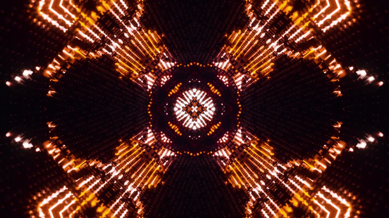 Sfondo animato neon arancione VJ Loop. Animazione a ciclo infinito