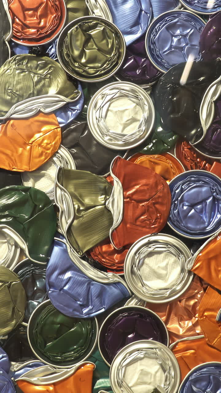 Multiple coffee pods smashed for recycling