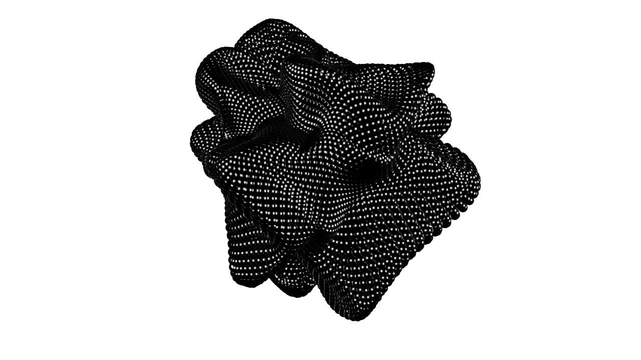 intro abstracto esfera metabola negra objeto en bucle en blanco