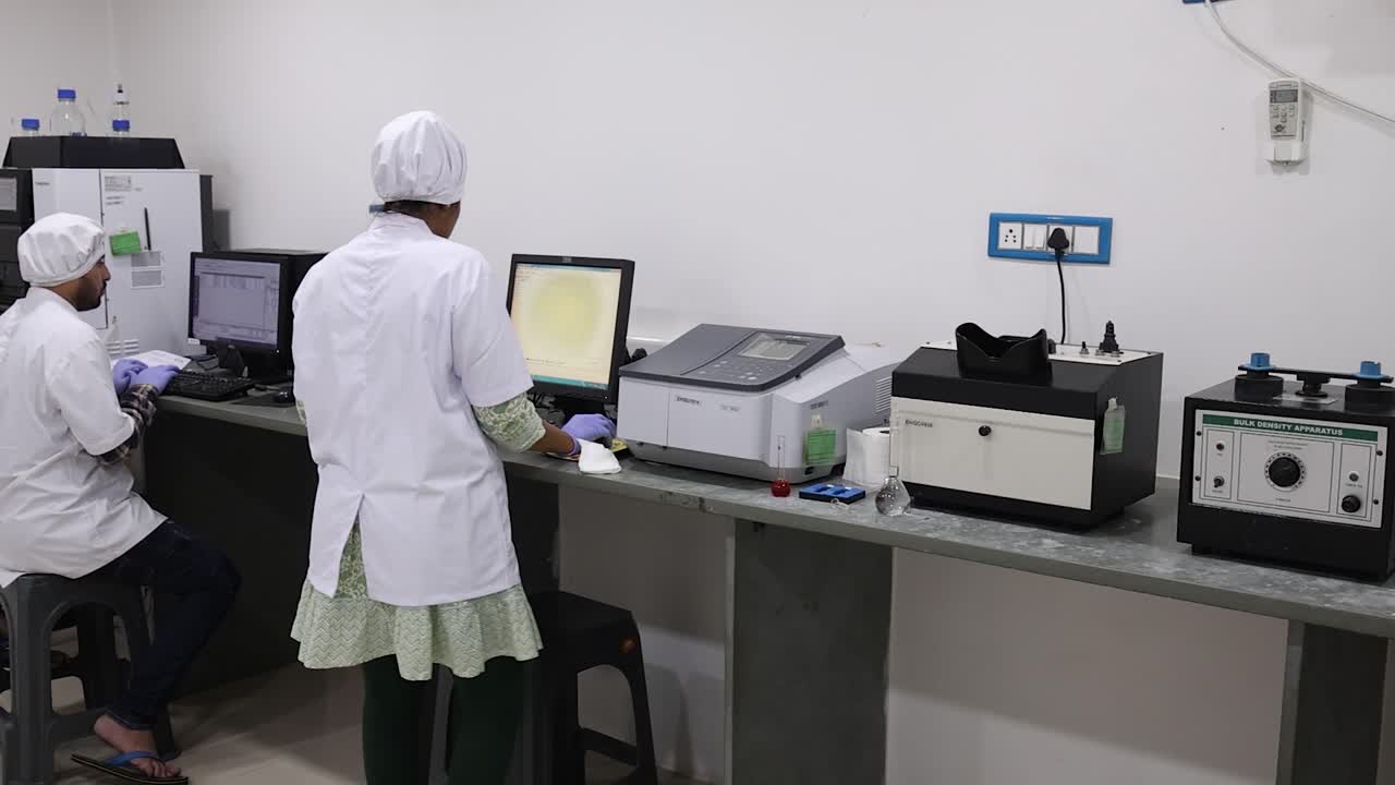 Humans are also doing all different tests inside the lab