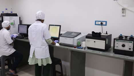humans are also doing all different tests inside the lab