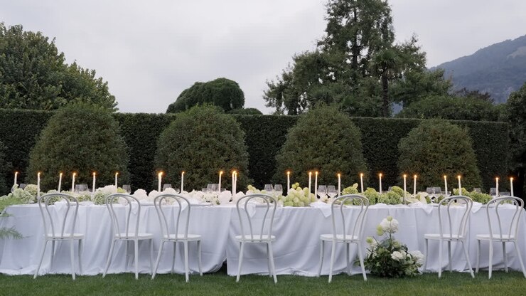 Elegant Outdoor Wedding Dinner