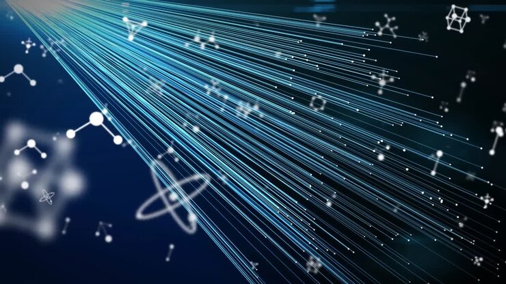 Animation of molecules and network of connections
